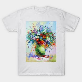 A bouquet of meadow flowers in a vase T-Shirt